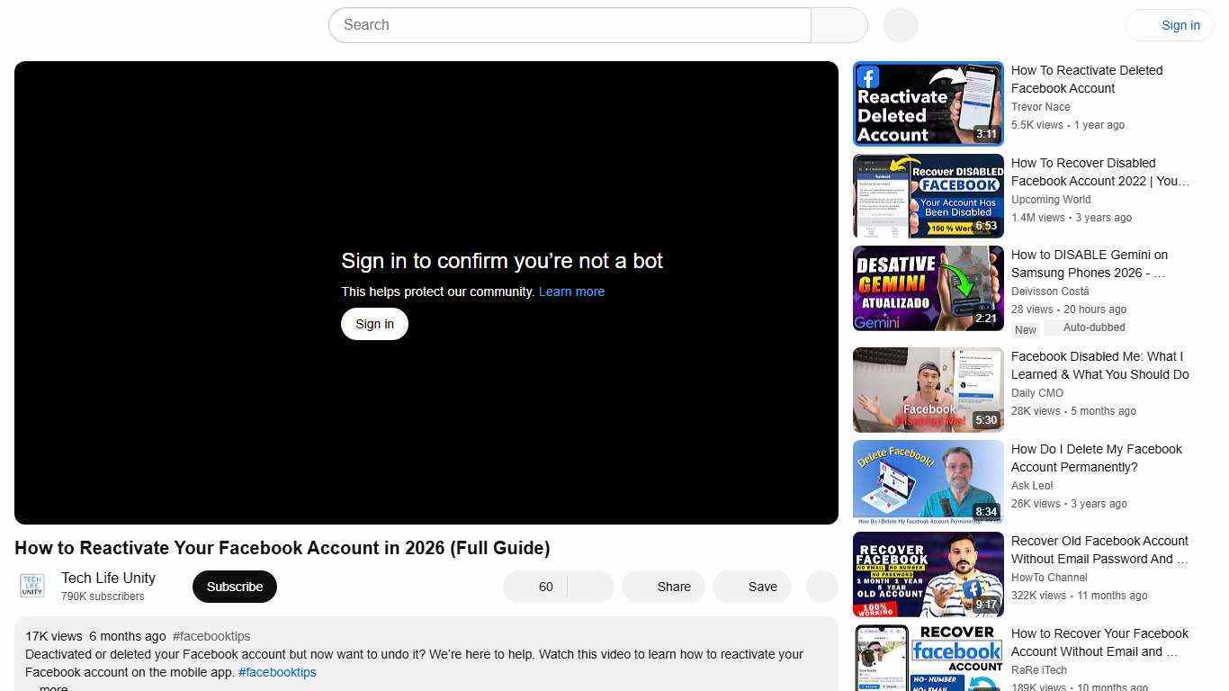 How to Reactivate Your Facebook Account in 2026 (Full Guide) - YouTube