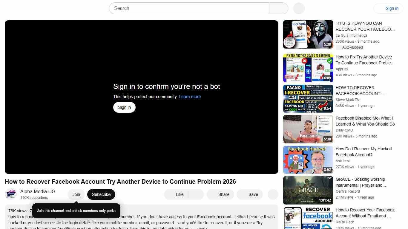 How to Recover Facebook Account Try Another Device to Continue Problem 2026 - YouTube